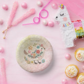 Bols En Carton Petit Oiseau Feuille Fleurs Pink Paper Bowl (Fête)