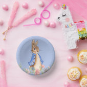 Bols En Carton Pierre le lapin avec couronne de fleurs roses (Fête)