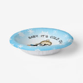 Bols En Carton Pingouin mignon bébé avec Arrière - plan de flocon (Angulaire)