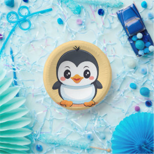 Bols En Carton Pingouin mignon bébé Face zoo glace Anniversaire