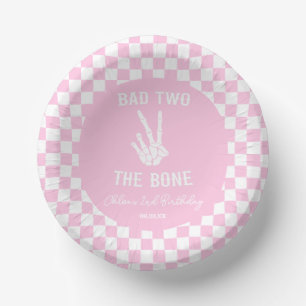 Bols En Carton Pink Bad Two The Bone Skeleton 2e fête d'anniversa
