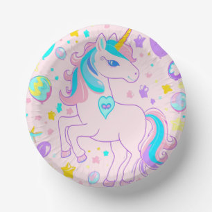 Bols En Carton Pink Cute Rainbow unicorne anniversaire filles enf