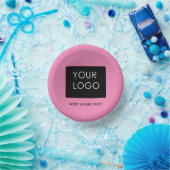 Bols En Carton Pink Personnalisable Business Ajouter un logo (Fête)