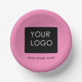 Bols En Carton Pink Personnalisable Business Ajouter un logo (Recto)