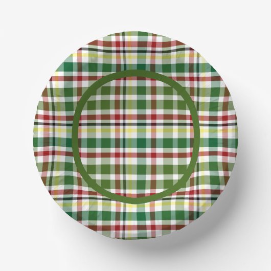 Bols En Carton Plaid vert (Recto)