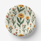 Bols En Carton plaque en papier imprimé à fleurs (Recto)