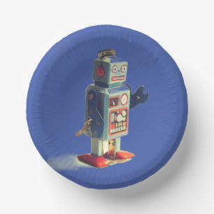Bols En Carton Plaque en papier Robot Retro Toy