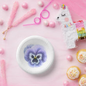 Bols En Carton Plaques en papier d'art botanique à visage violet (Fête)