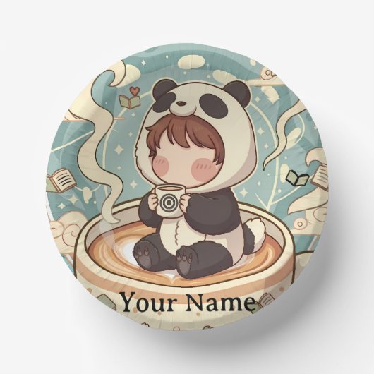 Bols En Carton Playful Panda Coffee Ceramic Bowl (Recto)