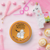Bols En Carton Playing Halloween Mahjong Personalize NAME (Fête)