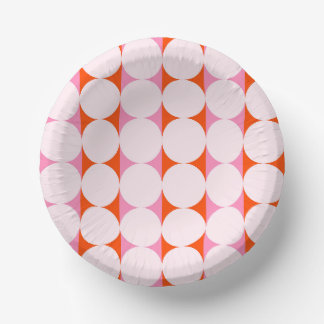 Bols En Carton Points et rayures ludiques - rouge et rose