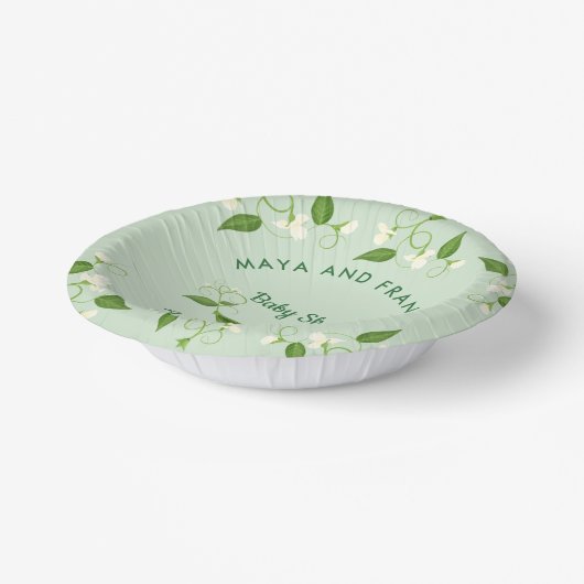 Bols En Carton Pois doux dans un Baby shower de pois (Angulaire)