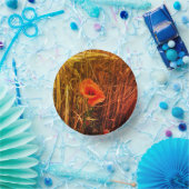 Bols En Carton Populaire Rouge Dans Le Domaine Du Blé D'Or Action (Fête)