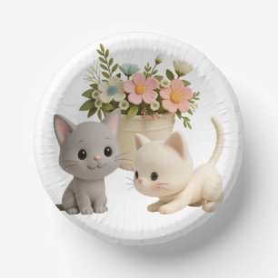 Bols En Carton Purr-fect Baby Girl Kitten Baby shower plaque de p