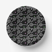 Bols En Carton Raquette de tennis Motif Extravagant noir (Recto)