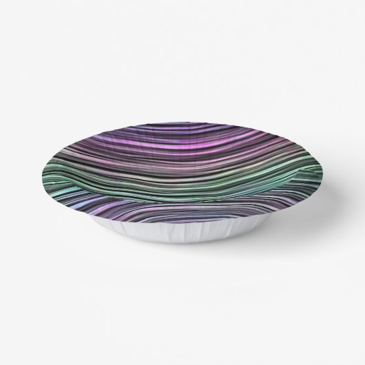 Bols En Carton rayures de dégradé arc-en-ciel sur noir : (Angulaire)