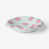 Bols En Carton Rayures fraise rose (Angulaire)