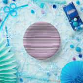 Bols En Carton Rayures Gris Violet (Fête)