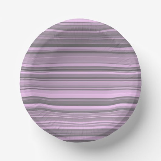 Bols En Carton Rayures Gris Violet (Recto)