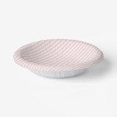 Bols En Carton Rayures Simples - Douce Teinte Rose (Angulaire)