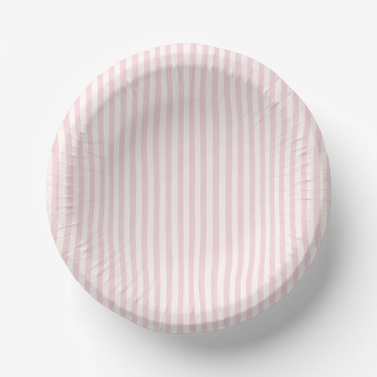 Bols En Carton Rayures Simples - Douce Teinte Rose (Recto)