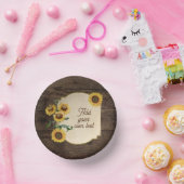 Bols En Carton Réception De Produits mariages Tournesols Rustique (Fête)