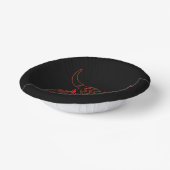 Bols En Carton Red Ghost Dance Buffalo ligne bowls en papier noir (Angulaire)