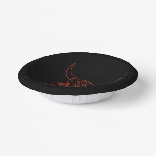 Bols En Carton Red Ghost Dance Buffalo ligne bowls en papier noir (Angulaire)