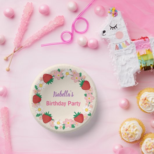 Bols En Carton Red Strawberry Daisy fête d'anniversaire pour elle (Fête)