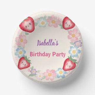 Bols En Carton Red Strawberry rose Daisy fête d'anniversaire pour