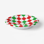 Bols En Carton Red White Green Checkered Pattern Design (Angulaire)
