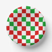 Bols En Carton Red White Green Checkered Pattern Design (Recto)