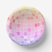 Bols En Carton Retro Funky 90s Pink Disco Ball Anniversaire (Recto)