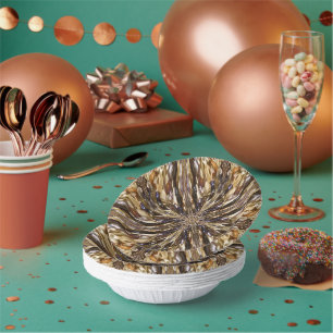 Bols En Carton Richesse Des Perles De Semence Motif Abstrait