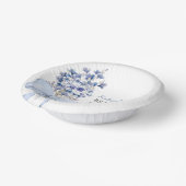 Bols En Carton Romantique Dusty bleu & blanc Calla Lily jetable (Angulaire)