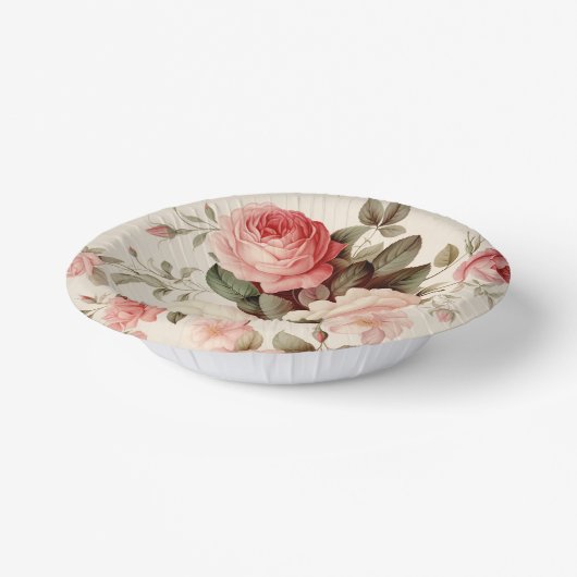 Bols En Carton Rose anglais rose élégant (Angulaire)