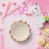 Bols En Carton Rose clair Accentué Floral (Fête)