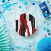 Bols En Carton Rouge noir et blanc abstrait (Fête)