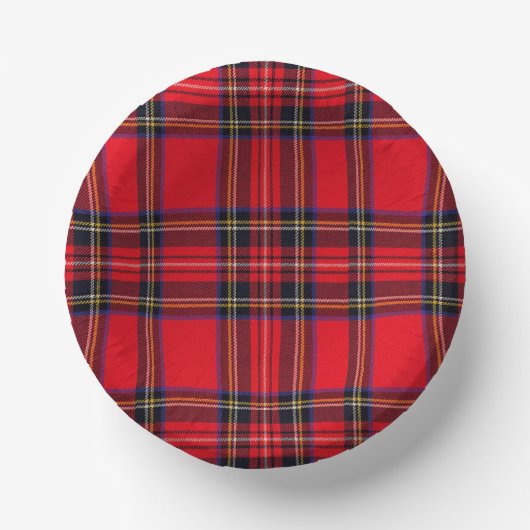 Bols En Carton Royal Stewart tartan rouge noir plaid (Recto)