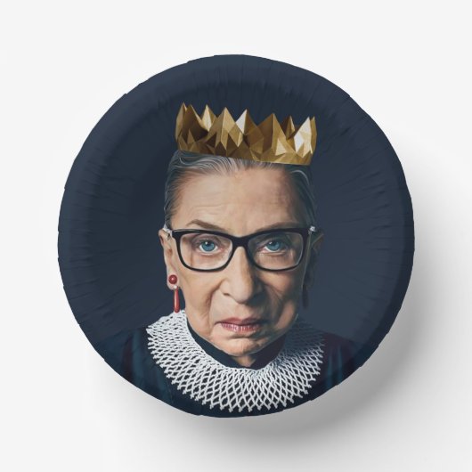 Bols En Carton Ruth Bader Ginsburg avec couronne d'or (Recto)