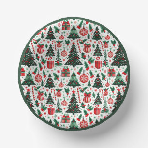 Bols En Carton sapin de Noël, cadeaux, canne de bonbon