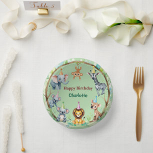 Bols En Carton Sauvage Tropical Une Jungle Safari Animaux Anniver