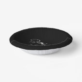 Bols En Carton Script moderne Casquette blanc noir (Angulaire)