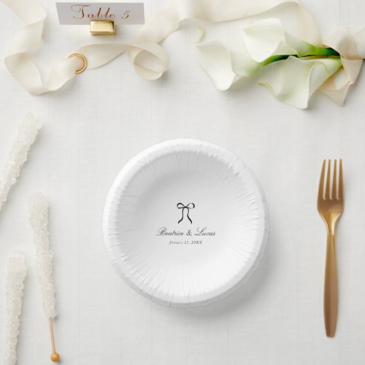 Bols En Carton Simple Bow Mariage Classique (Mariage)