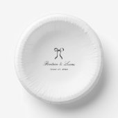 Bols En Carton Simple Bow Mariage Classique (Recto)