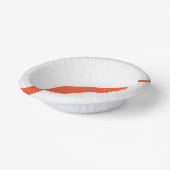 Bols En Carton Simple Waves 3 - Orange et blanc (Angulaire)
