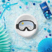 Bols En Carton Ski Goggles Mountain View Illustration (Fête)