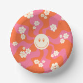 Bols En Carton Smile - rose, orange et crème (Recto)