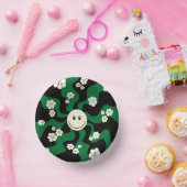 Bols En Carton Smile - Vert, Crème et Noir (Fête)