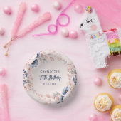 Bols En Carton Soirée élégante rose florale 70e anniversaire (Fête)